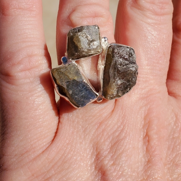 New Natural Kyanite 925 Silver Ring. - Picture 4 of 16